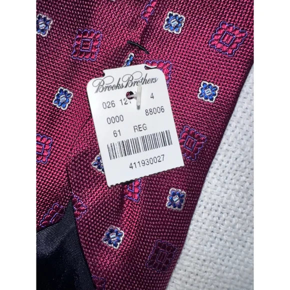 NWT Men’s Brooks Brothers 100% Silk Dress Maroon Neck Tie